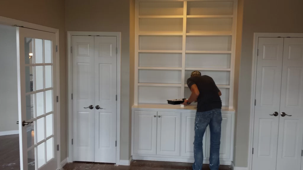 Home office updated with professional painting services in Circle C, TX.